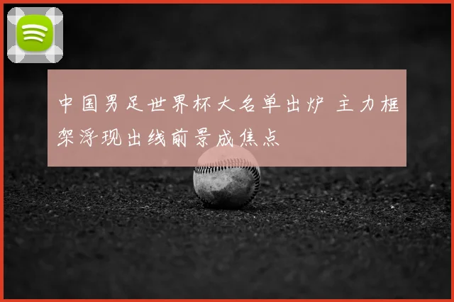 中国男足世界杯大名单出炉 主力框架浮现出线前景成焦点