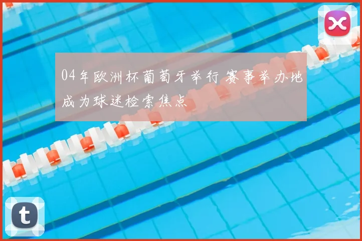 04年欧洲杯葡萄牙举行 赛事举办地成为球迷检索焦点